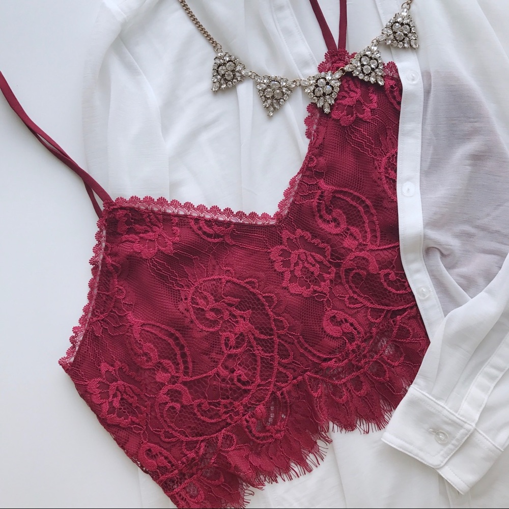 NWOT Lovers + Friends Remember Me Lace Bralette - Picture 2 of 5